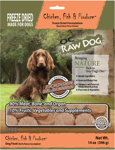 OC Raw Freeze Dried Chicken & Fish Sliders Dog Food 14oz by Pet Food Warehouse