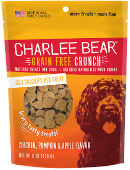 Charlee Bear Grain Free Chicken Pumpkin Dog Treat 8oz by Pet Food Warehouse