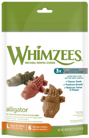 Whimzees Large Alligator Dental Chew 12oz by Pet Food Warehouse