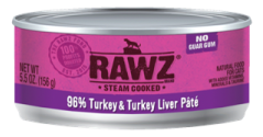 Rawz 96% Turkey Liver Cat Food 5.5oz by Pet Food Warehouse