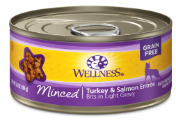 Wellness Minced Turkey Salmon Cat Food 5.5oz by Pet Food Warehouse