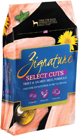 Zignature Select Cuts Trout & Salmon Formula Dog Food 12.5lb by Pet Food Warehouse
