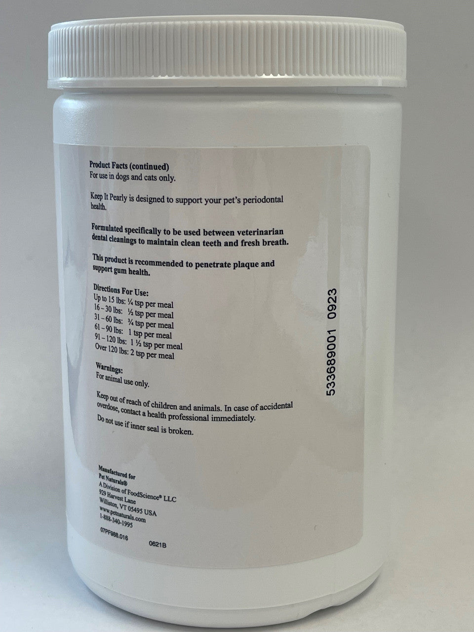 USA Animal Nutrition Keep It Pearly Dental Powder 16oz by Pet Food Warehouse