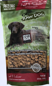 OC Raw Freeze Dried Rox Beef Produce Dog Food 20oz by Pet Food Warehouse