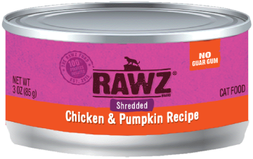 Rawz Shredded Chicken & Pumpkin Canned Cat Food 3oz by Pet Food Warehouse