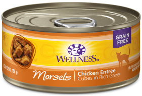 Wellness Morsels Chicken Entree Canned Cat Food 3oz by Pet Food Warehouse