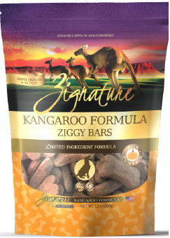 Zignature Ziggy Bars Treats Kangaroo Dog Treat 12oz by Pet Food Warehouse
