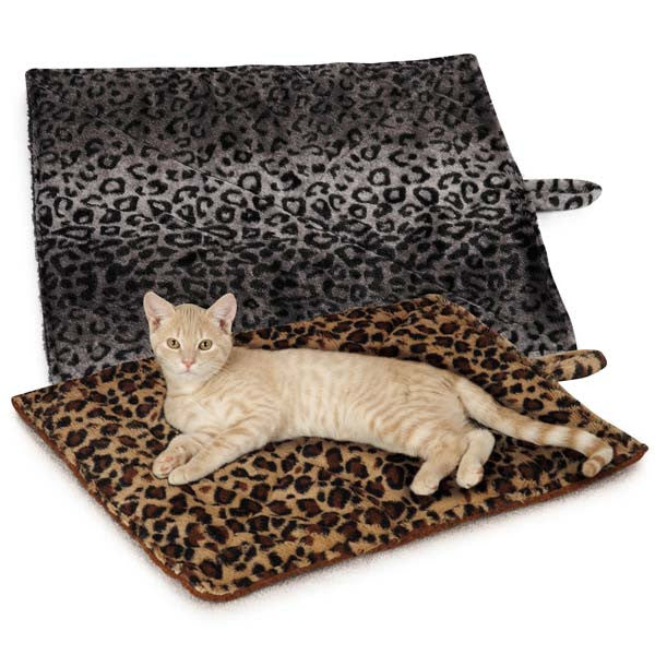 Meow Town 11X18 Brown Leopard Thermal Mat Cat Bed by Pet Food Warehouse