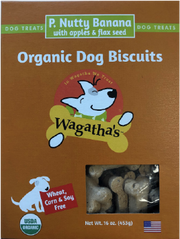 Wagatha's Peanut Butter Banana Dog Biscuit Dog Treat 16oz by Pet Food Warehouse