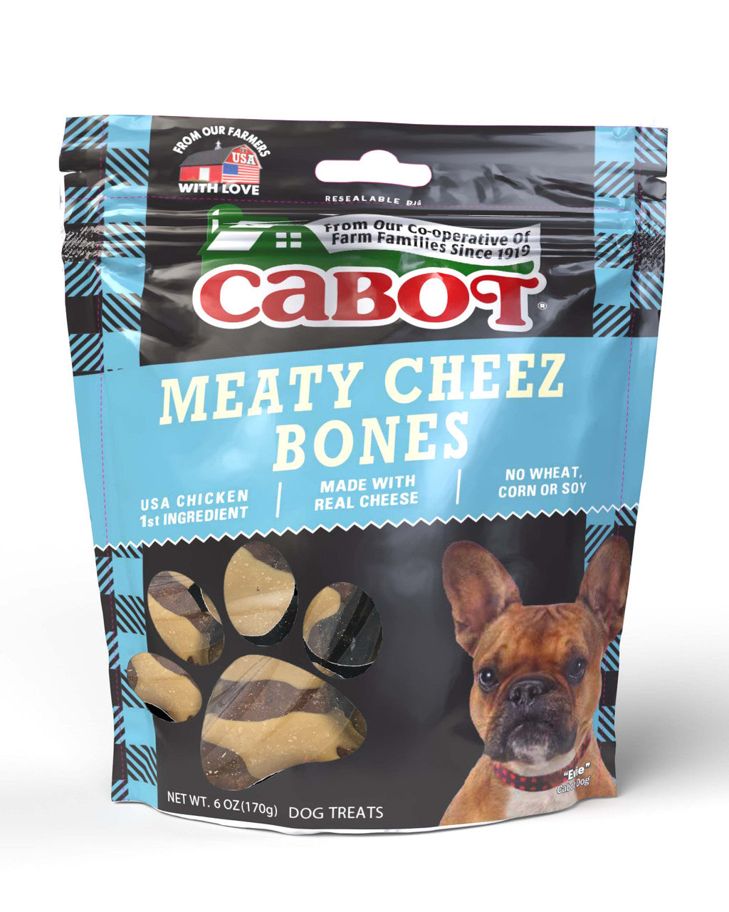Cabot Meaty Cheese Bones Dog Treat 6oz by Pet Food Warehouse