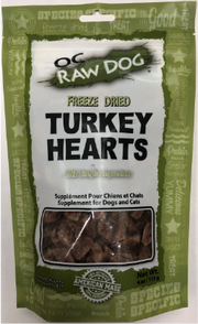 OC Raw Freeze Dried Turkey Hearts Dog Treat 4oz by Pet Food Warehouse