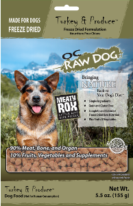 OC Raw Freeze Dried Turkey Meaty Rox Dog Food 5.5oz by Pet Food Warehouse