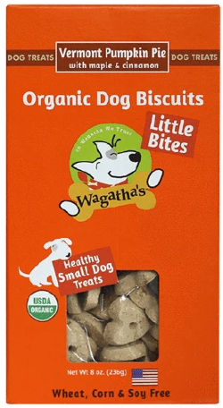 Wagatha's Little Bites VT Pumpkin Dog Treat 8oz by Pet Food Warehouse