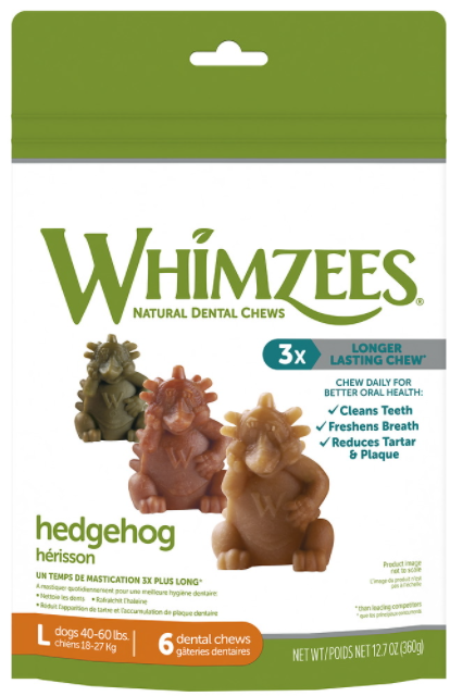 Whimzees Large Hedgehog Dental Chew 12oz by Pet Food Warehouse