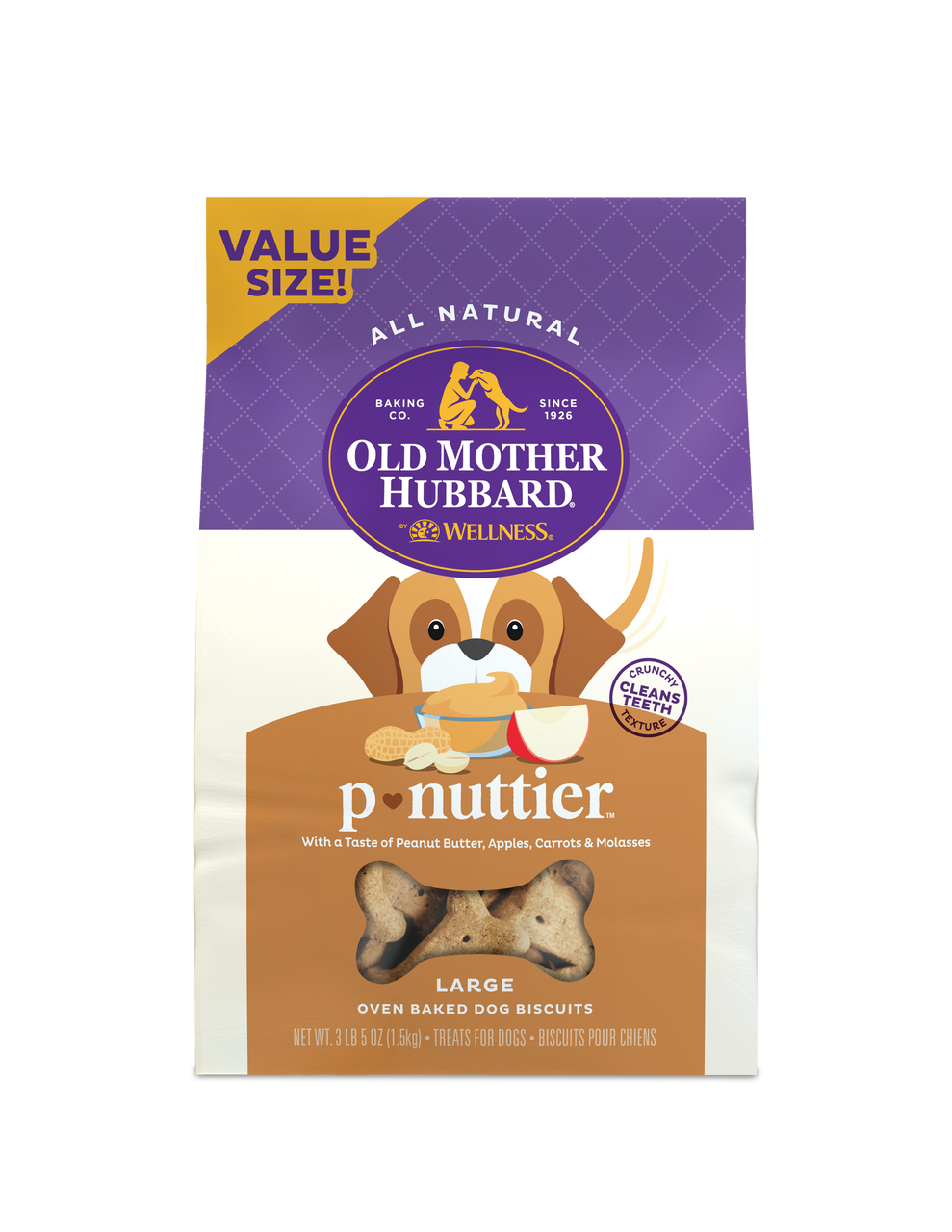 Old Mother Hubbard Large Extra Tasty Peanut Dog Treat 3#-5oz by Pet Food Warehouse
