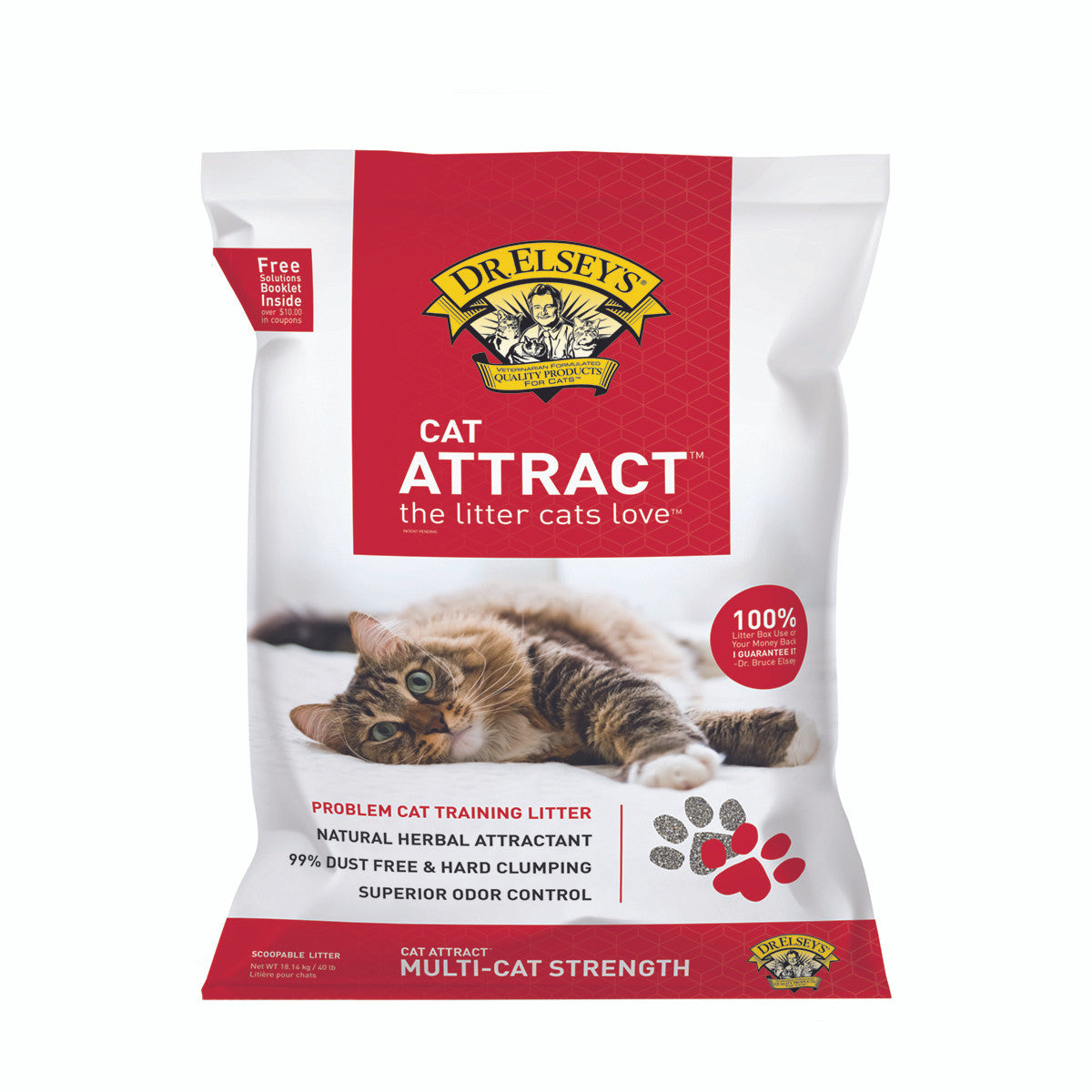 Dr. Elsey"s Cat Attract Scoopable Cat Litter 40lb by Pet Food Warehouse