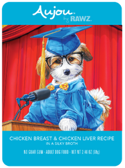 Rawz Aujou Chicken & Chicken Liver Pouch Dog Food 2.5oz by Pet Food Warehouse
