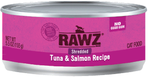 Rawz Shredded Tuna & Salmon Liver Canned Cat Food 5oz by Pet Food Warehouse
