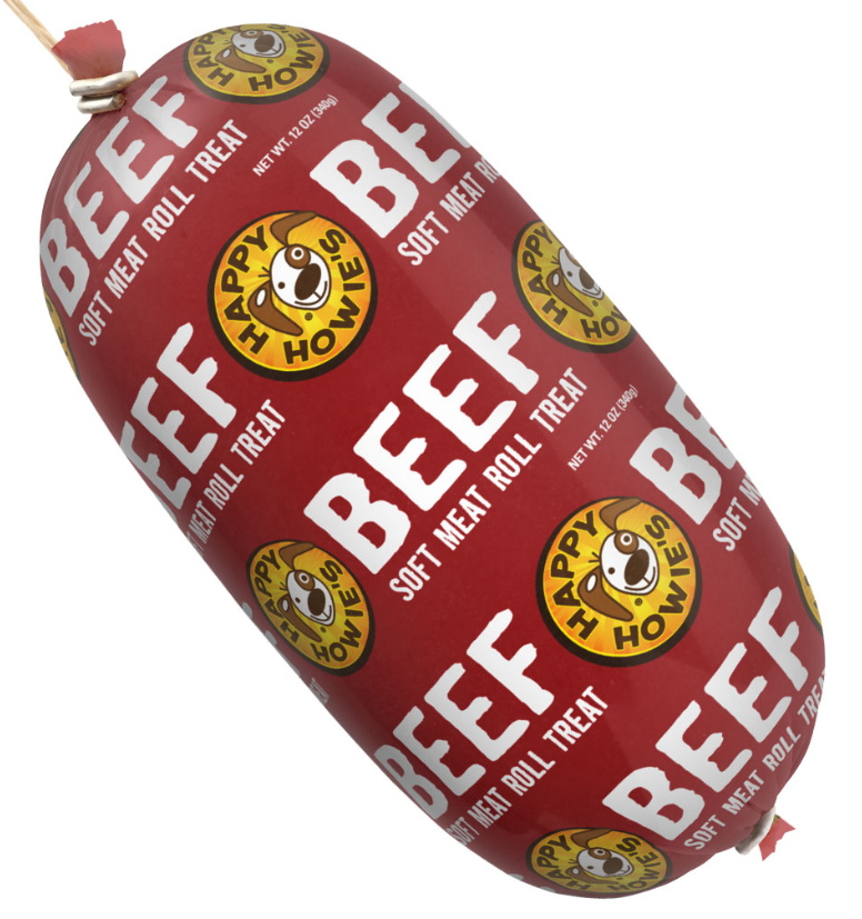 Happy Howies Roll Dog Treat Beef 12oz by Pet Food Warehouse