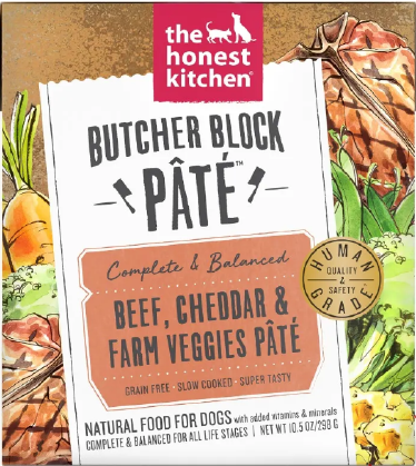 Honest Kitchen Butcher Block Pate Beef & Cheddar Dog Food 10.5oz by Pet Food Warehouse