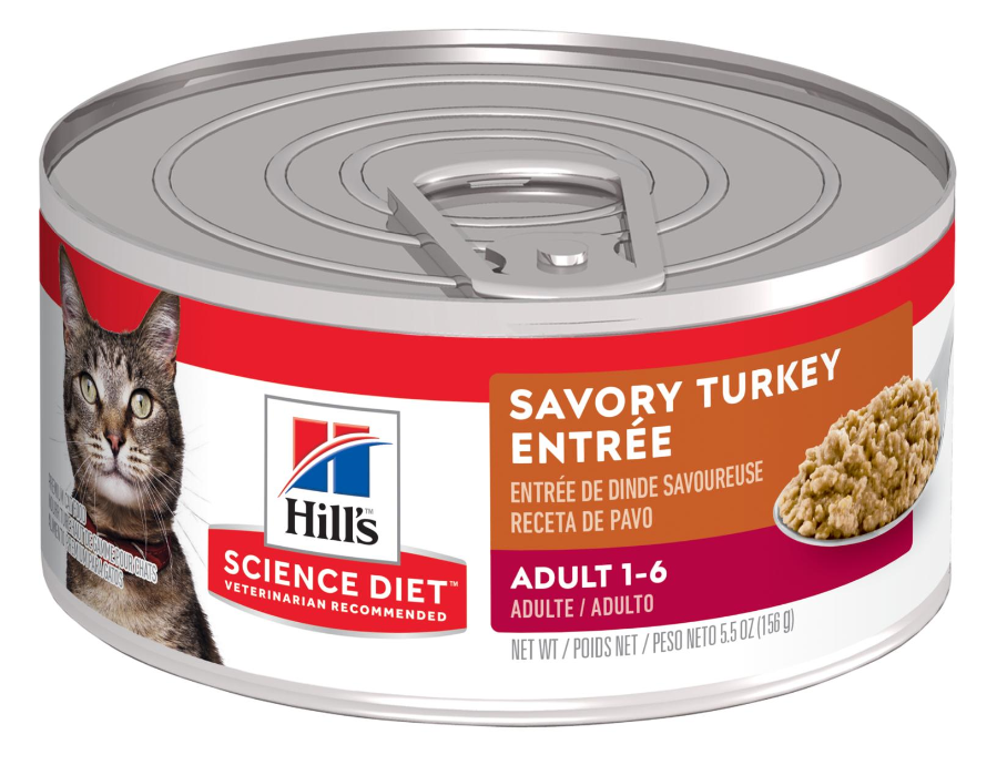 Hill's Science Diet Adult Savory Turkey Entre Canned Cat Food 5.5oz by Pet Food Warehouse