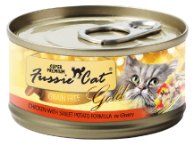 Fussie Cat Gold Chicken with Sweet Potato Can Cat Food 2.82oz by Pet Food Warehouse