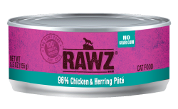 Rawz 96% Chicken & Herring Cat Food 5.5oz by Pet Food Warehouse
