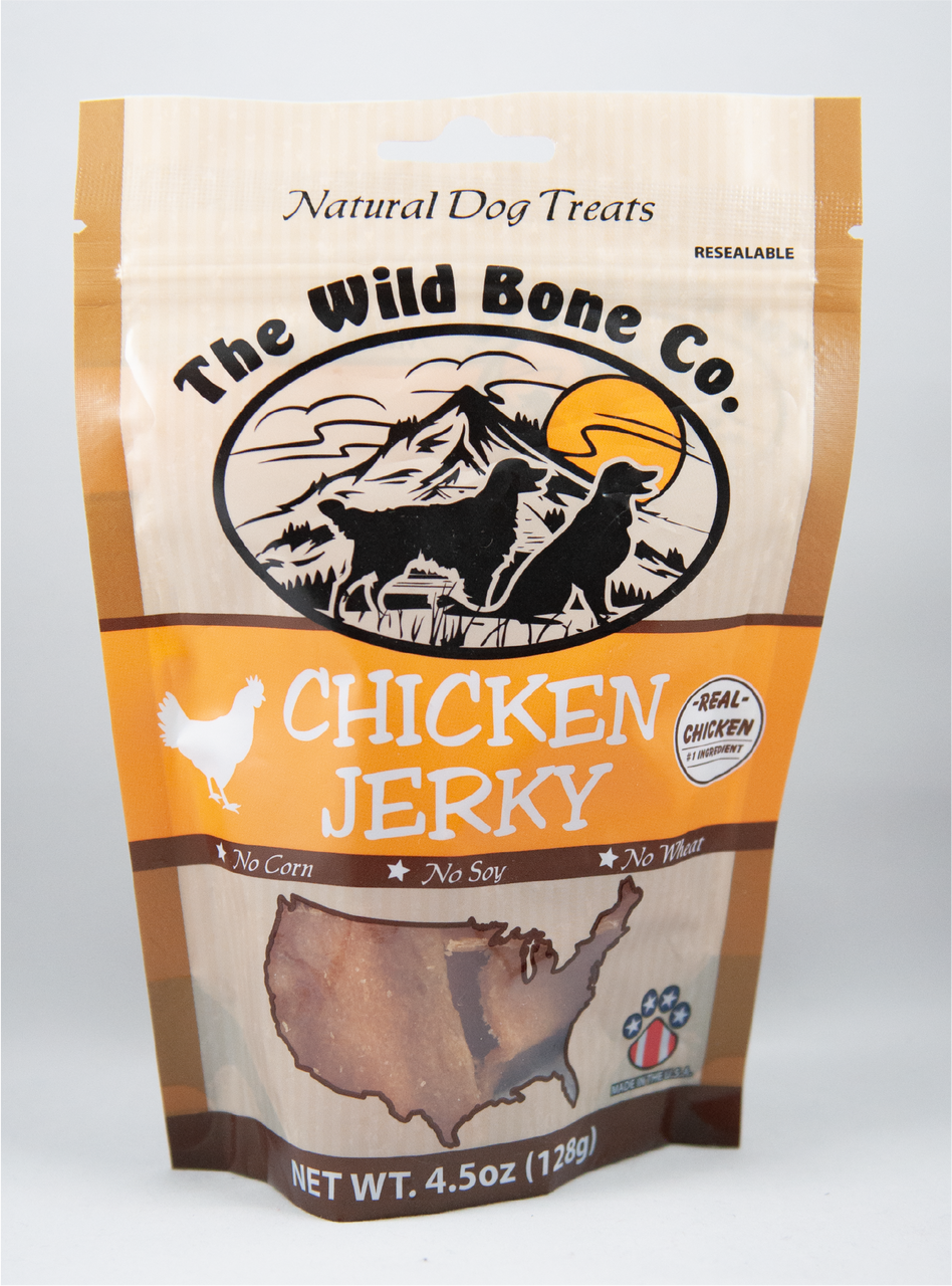 The Wild Bone Co Jerky Chicken 4.5oz by Pet Food Warehouse