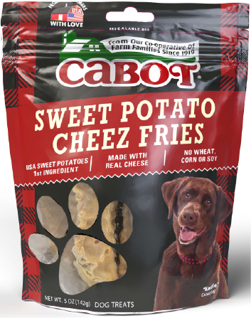 Cabot Sweet Potato Cheese Fries Dog Treat 5oz by Pet Food Warehouse