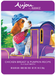 Rawz Aujou Chicken & Pumpkin Pouch Dog Food 2.5oz by Pet Food Warehouse