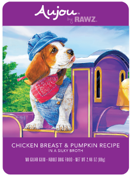 Rawz Aujou Chicken & Pumpkin Pouch Dog Food 2.5oz by Pet Food Warehouse