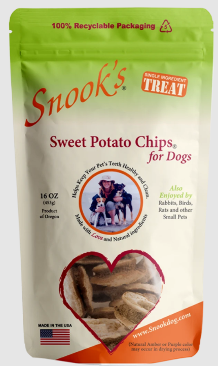 Snooks Sweet Potato Chips Dog Treats 1lb by Pet Food Warehouse