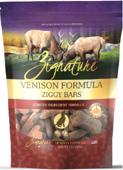 Zignature Ziggy Bars Treats Venison Dog Treat 12oz by Pet Food Warehouse
