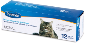 Doskocil 12 count Hi Back Litter Pan Liners by Pet Food Warehouse