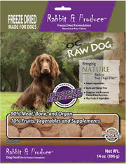 OC Raw Freeze Dried Rabbit Sliders Dog Food 14oz by Pet Food Warehouse