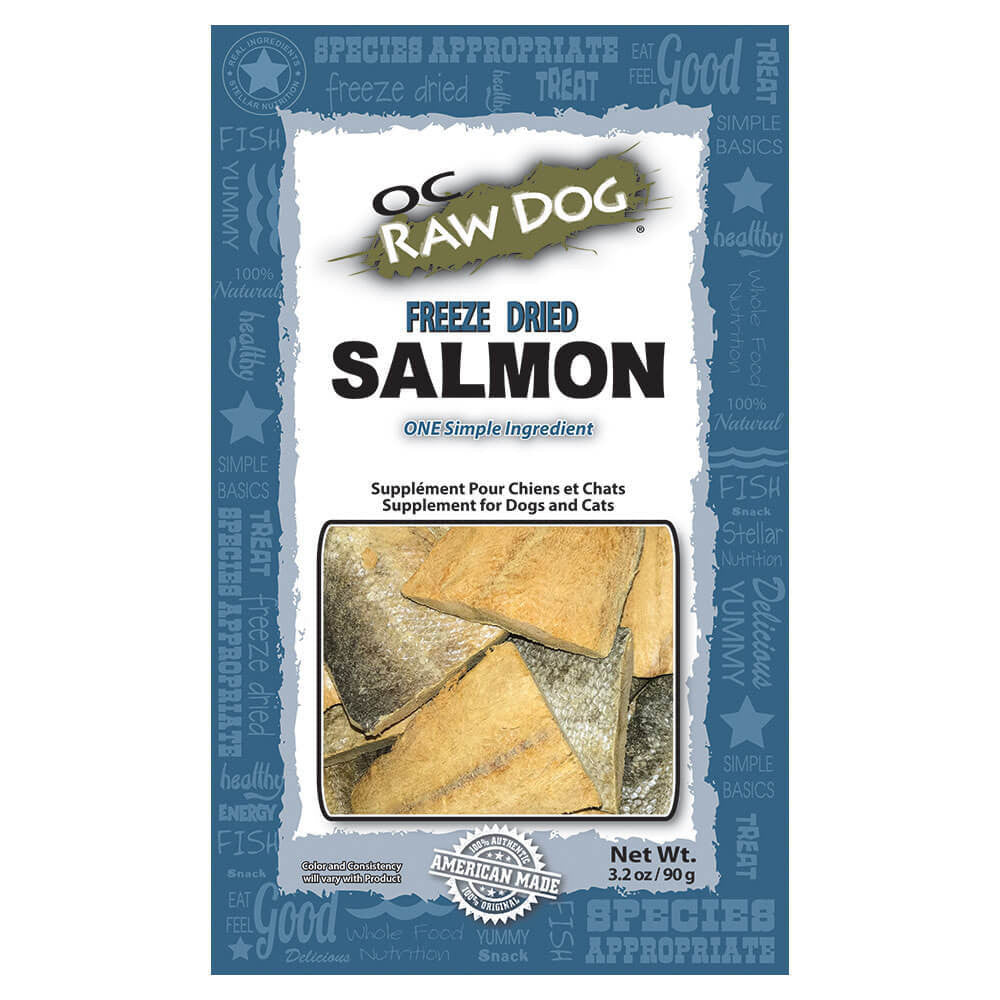 OC Raw Freeze Dried Salmon Dog Treat 3.2oz by Pet Food Warehouse