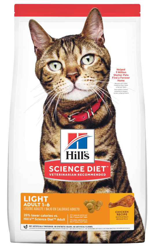 Hill's Science Diet Adult Light Chicken Recipe Dry Cat Food 7lb by Pet Food Warehouse