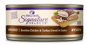 Wellness Signature Selects Shredded Chicken Turkey Cat Food 5.3oz by Pet Food Warehouse