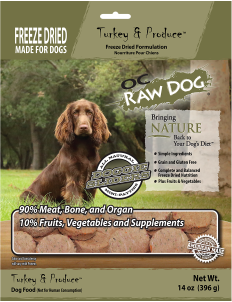 OC Raw Freeze Dried Turkey Sliders Dog Food 14oz by Pet Food Warehouse