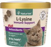 NaturVet 60ct L-Lysine Immune Cat Soft Chews by Pet Food Warehouse