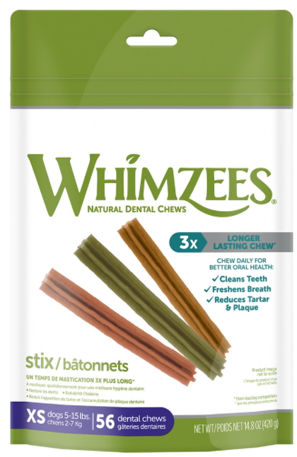 Whimzees Extra Small Stix Dental Chew 14.8oz by Pet Food Warehouse