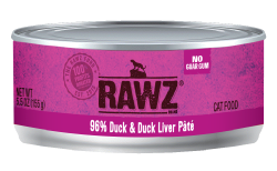 Rawz 96% Duck & Duck Liver Cat Food 5.5oz by Pet Food Warehouse