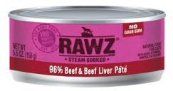 Rawz 96% Beef Liver Cat Food 5.5oz by Pet Food Warehouse