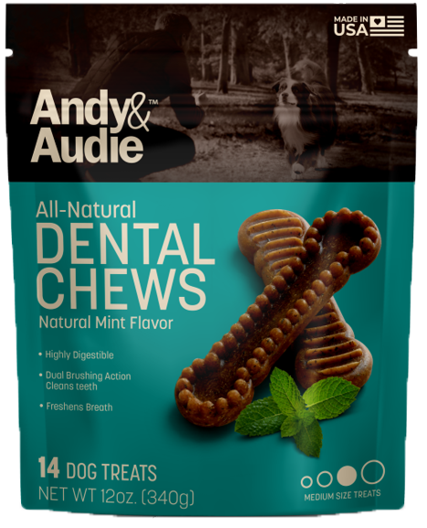 Andy and Audie Dental Chews Medium 12oz by Pet Food Warehouse