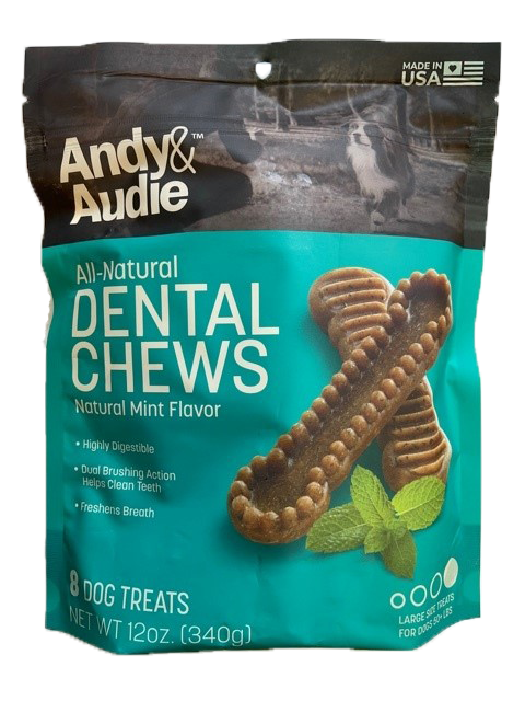 Andy and Audie Dental Chews Large 12oz by Pet Food Warehouse
