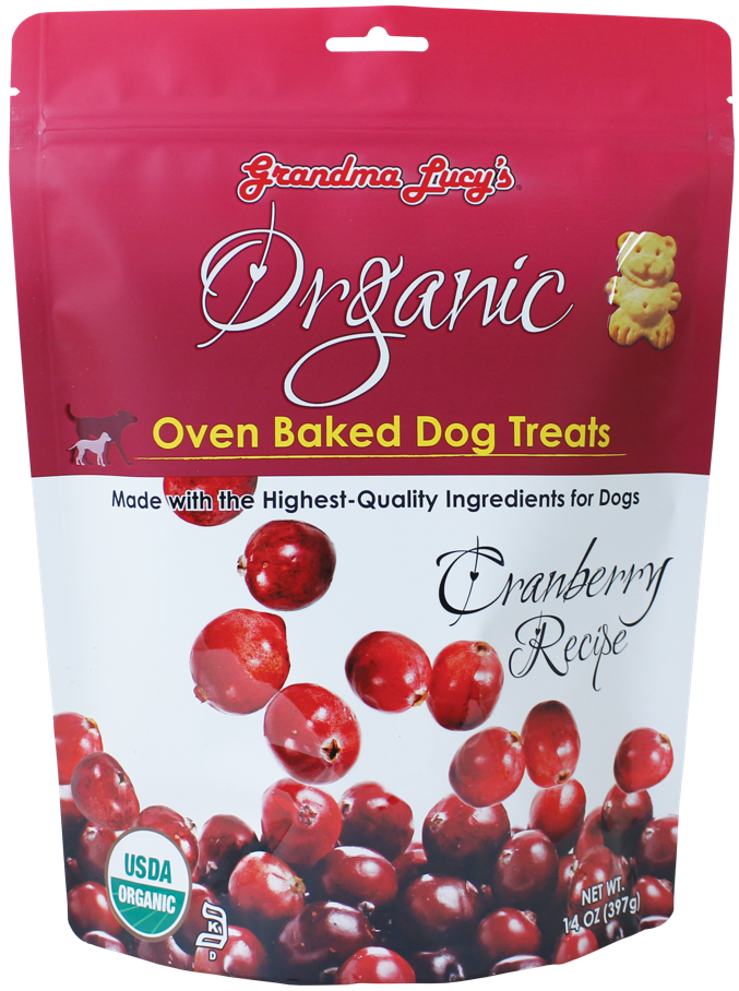 Grandma Lucy's Organic Baked Treats Cranberry Dog Treat 14oz by Pet Food Warehouse