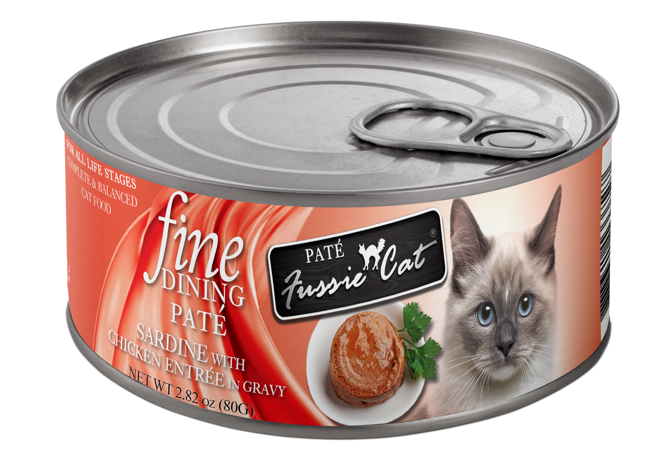 Fussie Cat Fine Dining Pate Sardine with Chicken Entrée 2.82oz by Pet Food Warehouse
