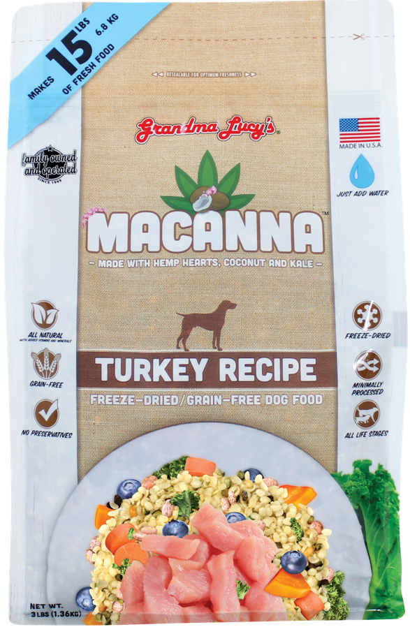 Grandma Lucy's Macanna Turkey Dog Food 3lb by Pet Food Warehouse