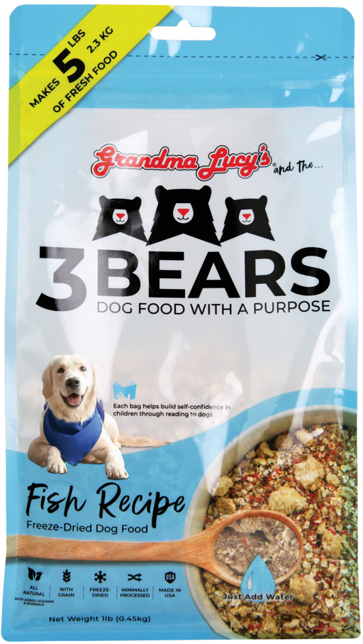 Grandma Lucy's 3 Bears Fish Dog Food 3lb by Pet Food Warehouse