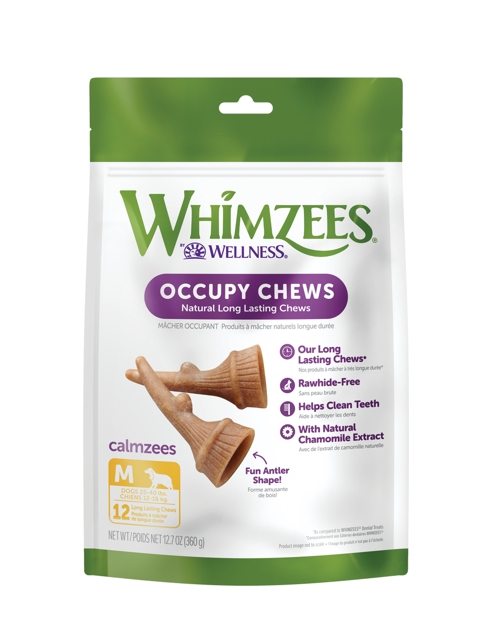 Whimzees Occupy Antler Medium 12.7oz by Pet Food Warehouse